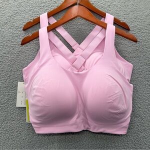 Women's Pink Crisscross Sports Bra